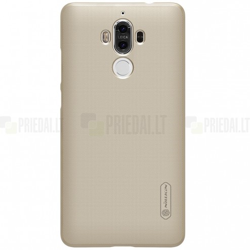 Huawei Mate 9 Nillkin Frosted Shield zelta plastmasas apvalks + ekrāna aizsargplēve