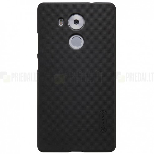 Huawei Mate 8 Nillkin Frosted Shield melns plastmasas apvalks + ekrāna aizsargplēve