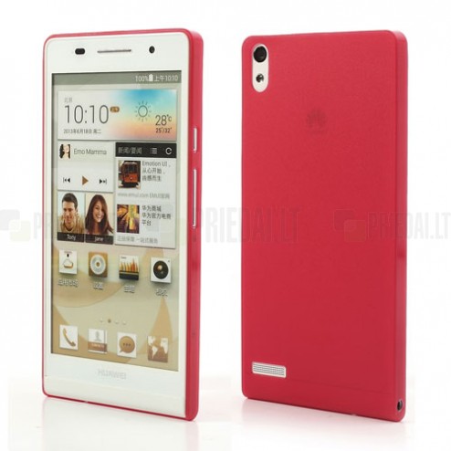 Huawei Ascend P6 pasaulē planākais sarkans futrālis