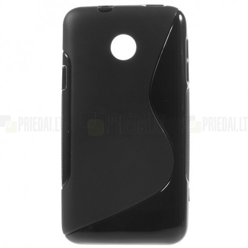 Huawei Ascend Y330 cieta silikona (TPU) melns apvalks