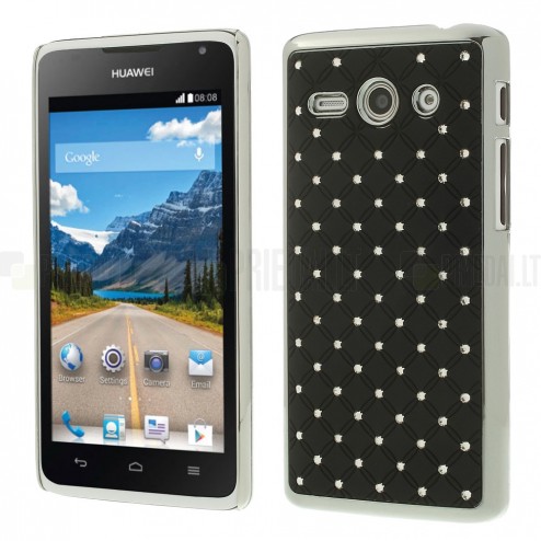 Huawei Ascend Y530 elegants melns apvalks ar spīduļiem