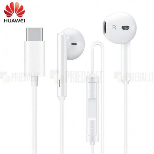 „Huawei“ Classic Earphones originālie (CM33) ausīs ieliekamās baltā austiņas