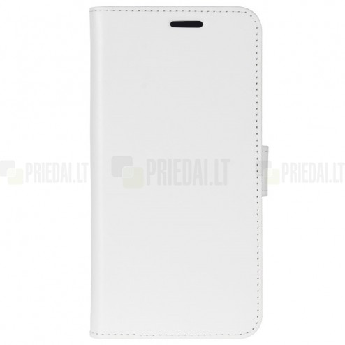 Huawei Honor 20 (Nova 5T) atvēramais ādas balts maciņš, grāmata (maks) 