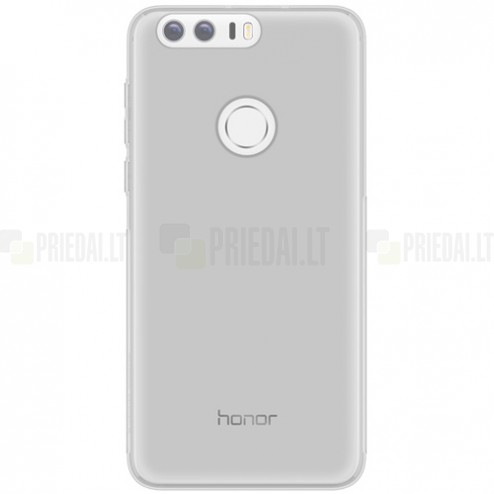 Honor 8 (Huawei Honor 8) dzidrs (caurspīdīgs) cieta silikona TPU pasaulē planākais pelēks apvalks