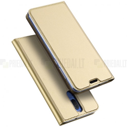 Huawei Mate 10 Lite „Dux Ducis“ Skin sērijas zelta ādas atvērams maciņš 
