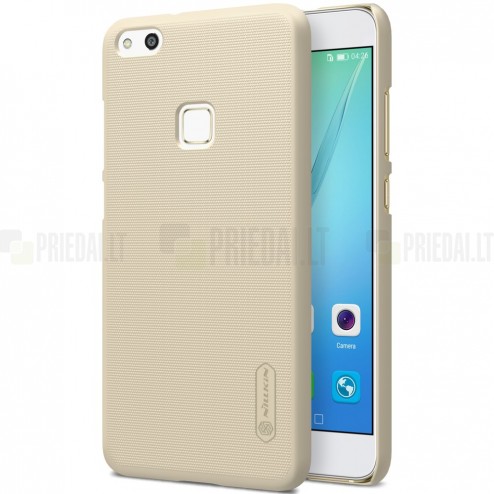Huawei P10 Lite Nillkin Frosted Shield zelta plastmasas apvalks + ekrāna aizsargplēve