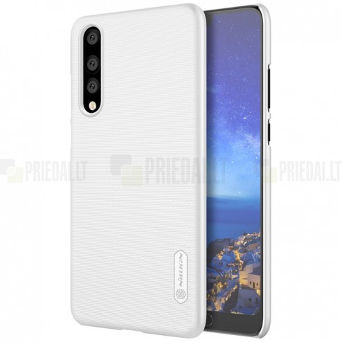 Nillkin Frosted Shield Huawei P20 Pro balts plastmasas futrālis + ekrāna aizsargplēve
