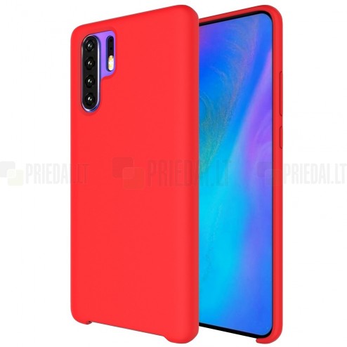 Huawei P30 Pro Shell cieta silikona (TPU) sarkans apvalks