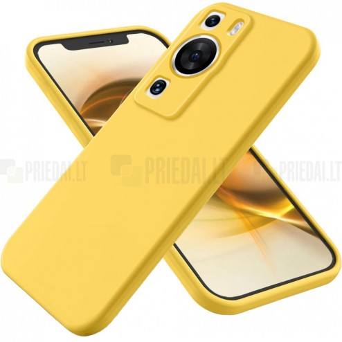 Huawei P60 (P60 Pro) „Shell“ cieta silikona (TPU) dzeltens apvalks