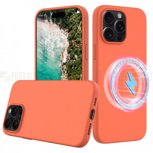Apple iPhone 12 un Apple iPhone 12 Pro „Shell“ MagSafe cieta silikona (TPU) melns apvalks