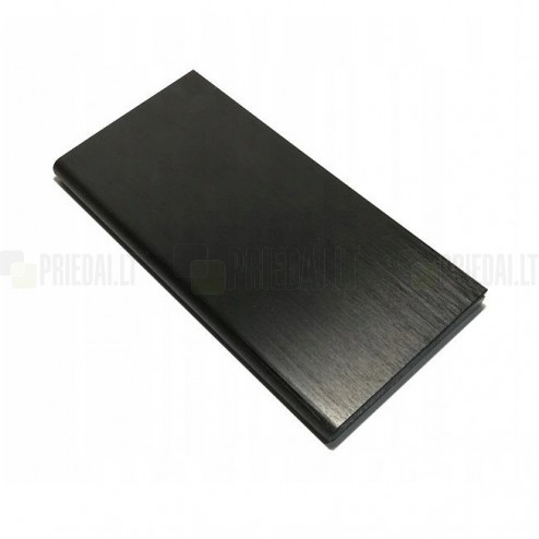 „Ultra Thin“ PB-025 rezerves ārējais pārnesājams litija jonu akumulators (20000 mAh), ang. Power bank - melna