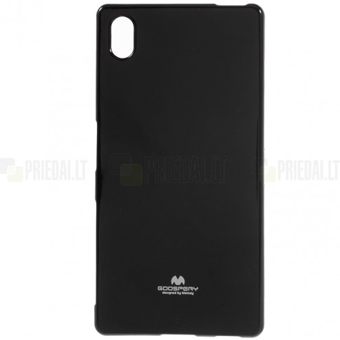 Sony Xperia Z5 Mercury melns cieta silikona (TPU) apvalks