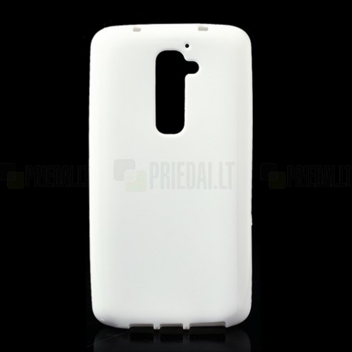 LG G2 Jelly Case balts cieta silikona (TPU) futrālis