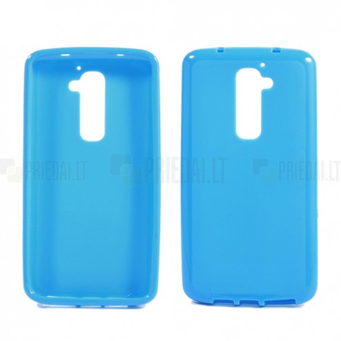 LG G2 Jelly Case zils cieta silikona (TPU) futrālis
