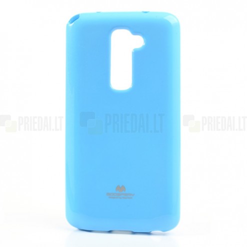 LG G2 D802 Mercury gaiši zils cieta silikona (TPU) futrālis