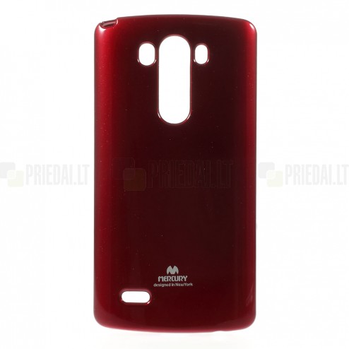 LG G3 D855 Mercury sarkans cieta silikona (TPU) futrālis