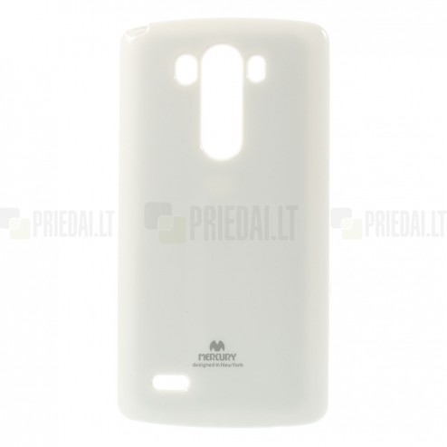LG G3 Mercury balts cieta silikona (TPU) futrālis