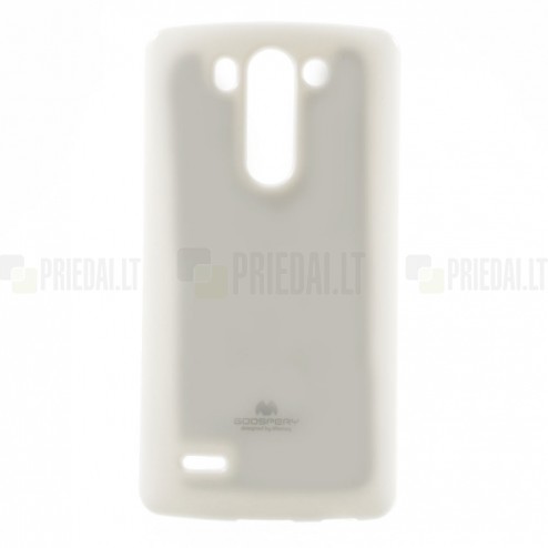LG G3 S (Beat) D722 Mercury balts cieta silikona (TPU) apvalks