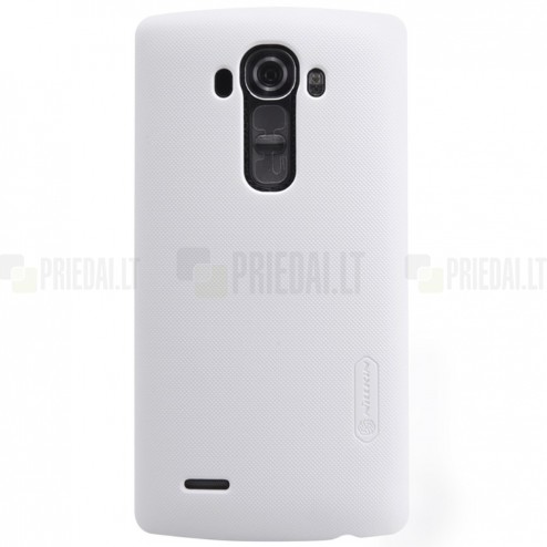 LG G4 Stylus (H635) Nillkin Frosted Shield balts plastmasas apvalks + ekrāna aizsargplēve