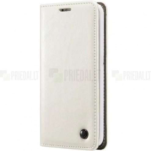 LG G5 (H850) solīds atvēramais ādas balts maciņš - maks