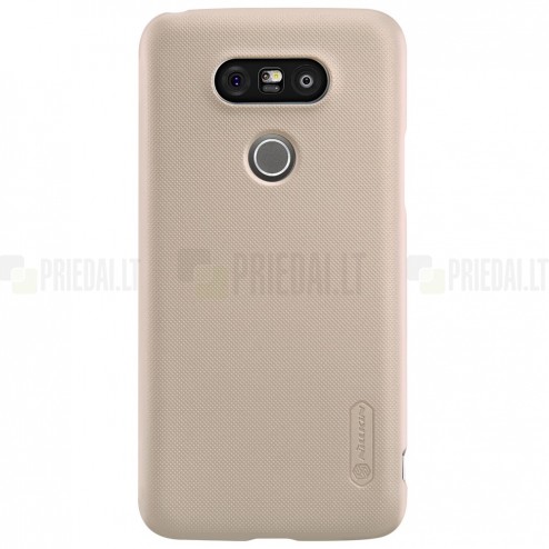 LG G5 (H850) Nillkin Frosted Shield zelta plastmasas futrālis + ekrāna aizsargplēve