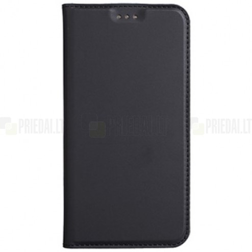 LG G6 (H870) „Dux Ducis“ Skin sērijas melns ādas atvērams maciņš