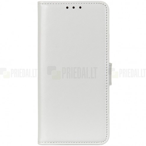 LG K40S (LM-X430) atvēramais ādas balts maciņš, grāmata (maks)
