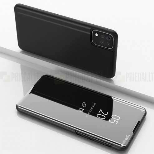 LG K42 (K52) plastikinis atverčiamas juodas dėklas
