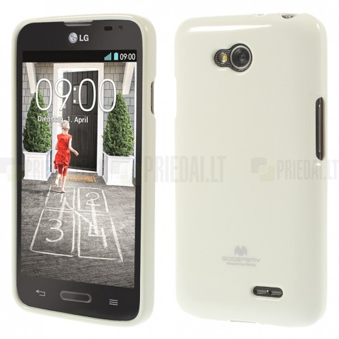 LG L70 (D320) Mercury balts cieta silikona (TPU) futrālis