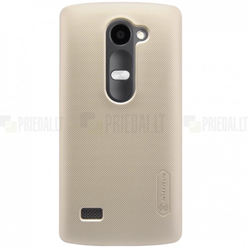 LG Leon G4 LTE (H340, H320) Nillkin Frosted Shield zelta plastmasas apvalks + ekrāna aizsargplēve