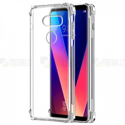 LG V30 (H930) Imak pastiprinātas aizsardzības cieta silikona (TPU) dzidrs vāciņš