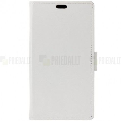 LG X Power (K220) atvēramais ādas balts maciņš (maks)