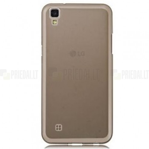 LG X Power (K220DS) cieta silikona (TPU) dzidrs pelēks apvalks