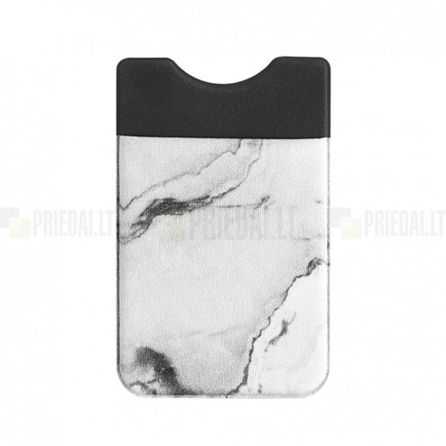 „Marble“ balts kartiņas futrālis - kabata