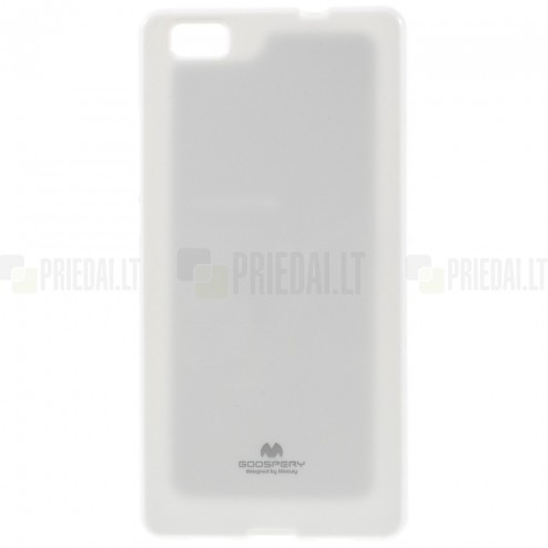 Huawei P8 Lite Mercury balts cieta silikona (TPU) futrālis