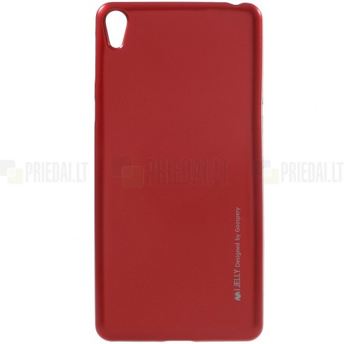 Sony Xperia E5 Mercury sarkans cieta silikona (TPU) futrālis