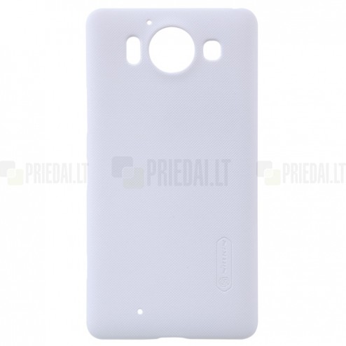 Microsoft Lumia 950 Nillkin Frosted Shield balts plastmasas apvalks + ekrāna aizsargplēve