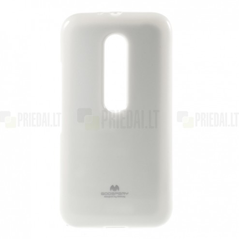 Motorola Moto G 3rd (3 Gen) Mercury balts cieta silikona (TPU) apvalks