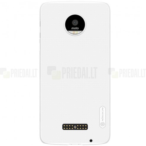 Motorola Moto Z (Moto Z Droid) Nillkin Frosted Shield balts plastmasas apvalks + ekrāna aizsargplēve