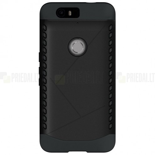Huawei Nexus 6P pastiprinātas aizsardzības melns apvalks