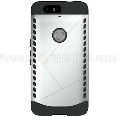 Huawei Nexus 6P pastiprinātas aizsardzības sudrabs apvalks