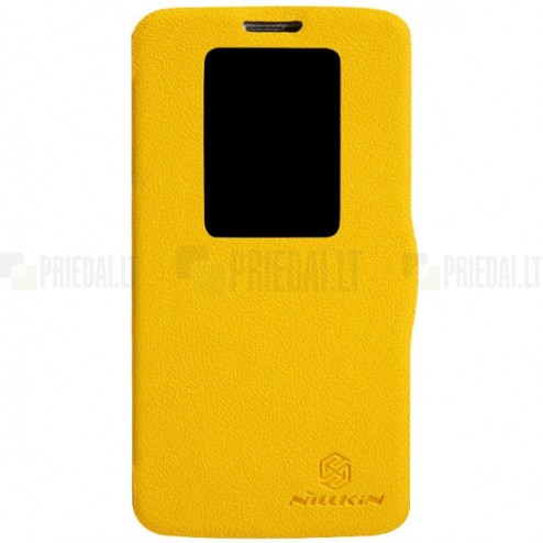 LG G2 „Nillkin“ Fresh atvēramais dzeltens futrālis