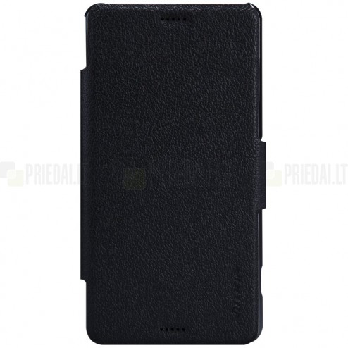 Sony Xperia Z3 Compact (mini) Nillkin Fresh atvēramais melns futrālis