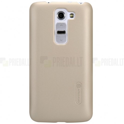 LG G2 mini D620 Nillkin Frosted Shield zelts plastmasas futrālis + ekrāna aizsargplēve