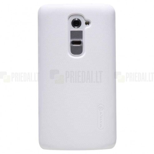 LG G2 Nillkin Frosted Shield balts plastmasas futrālis + ekrāna aizsargplēve
