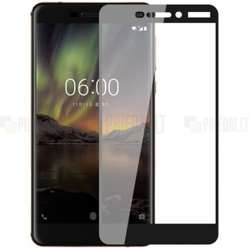Nokia 6 (2018) Imak Tempered Glass melns ekrāna aizsargstikls