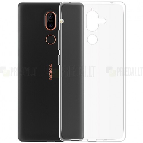 Nokia 7 Plus cieta silikona dzidrs (TPU) apvalks