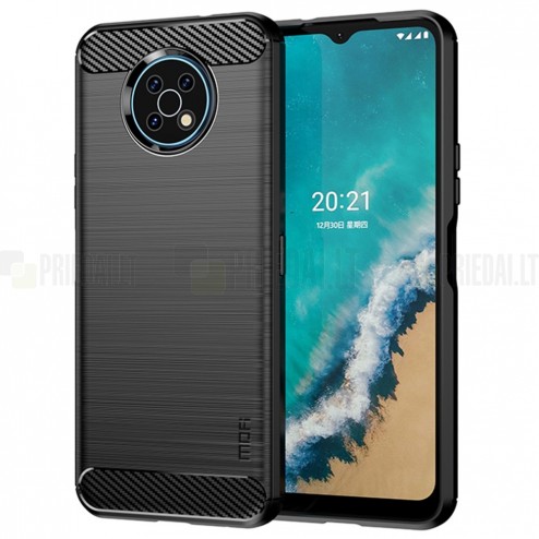 Nokia G50 „Mofi“ cieta silikona (TPU) melns apvalks