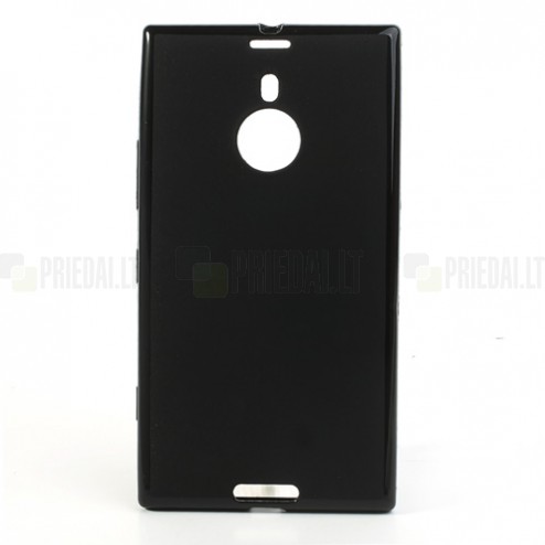 Nokia Lumia 1520 melns cieta silikona futrālis