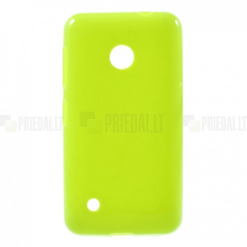 Nokia Lumia 530 (520 DS) Jelly Case zaļš cieta silikona (TPU) futrālis